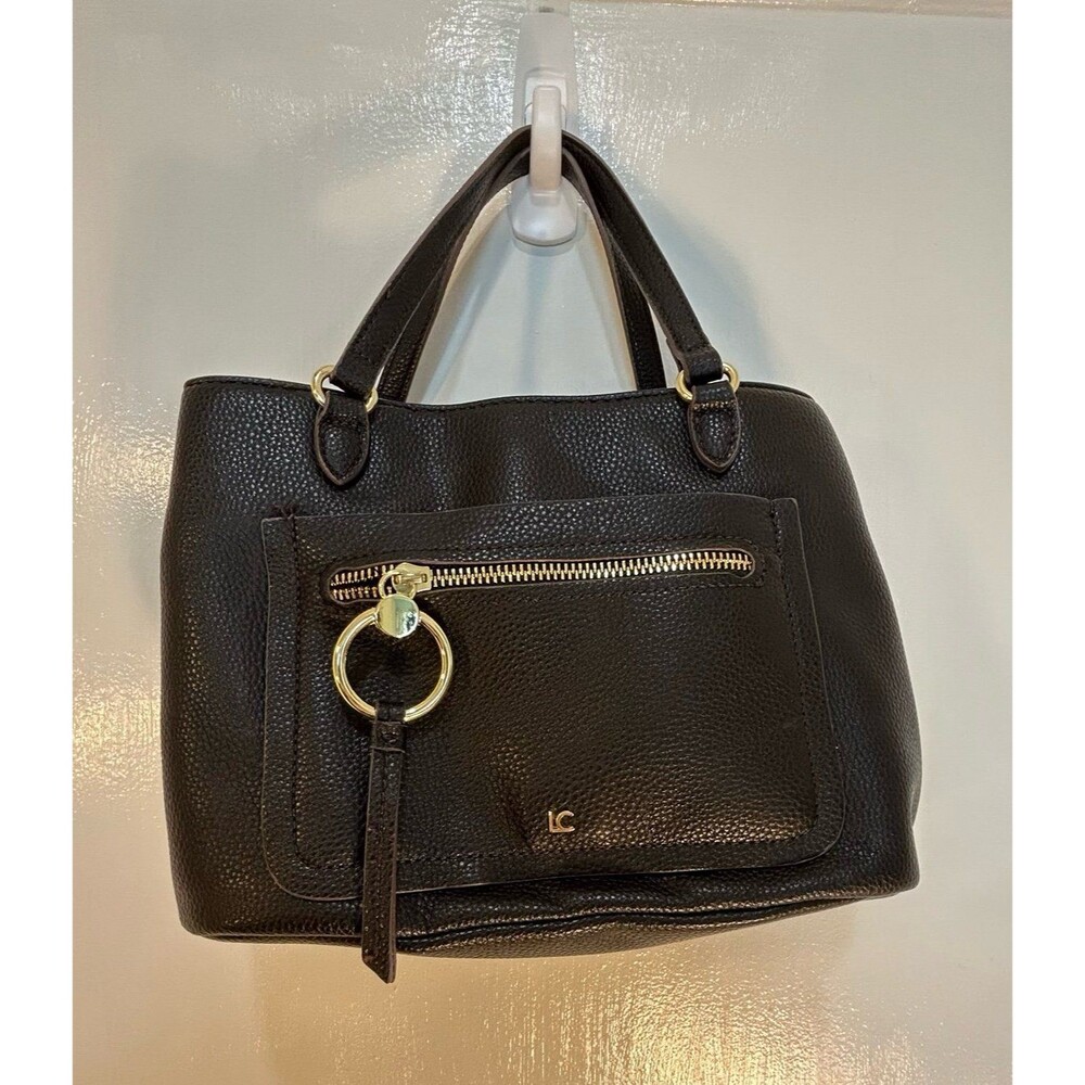 Liz Claiborne Crossbody Black Purse Separations Magnetic Lock Adjustable Strap